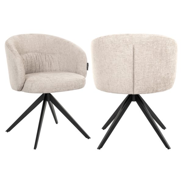 Richmond Interiors Eetkamerstoel Olivia natural miami swivel