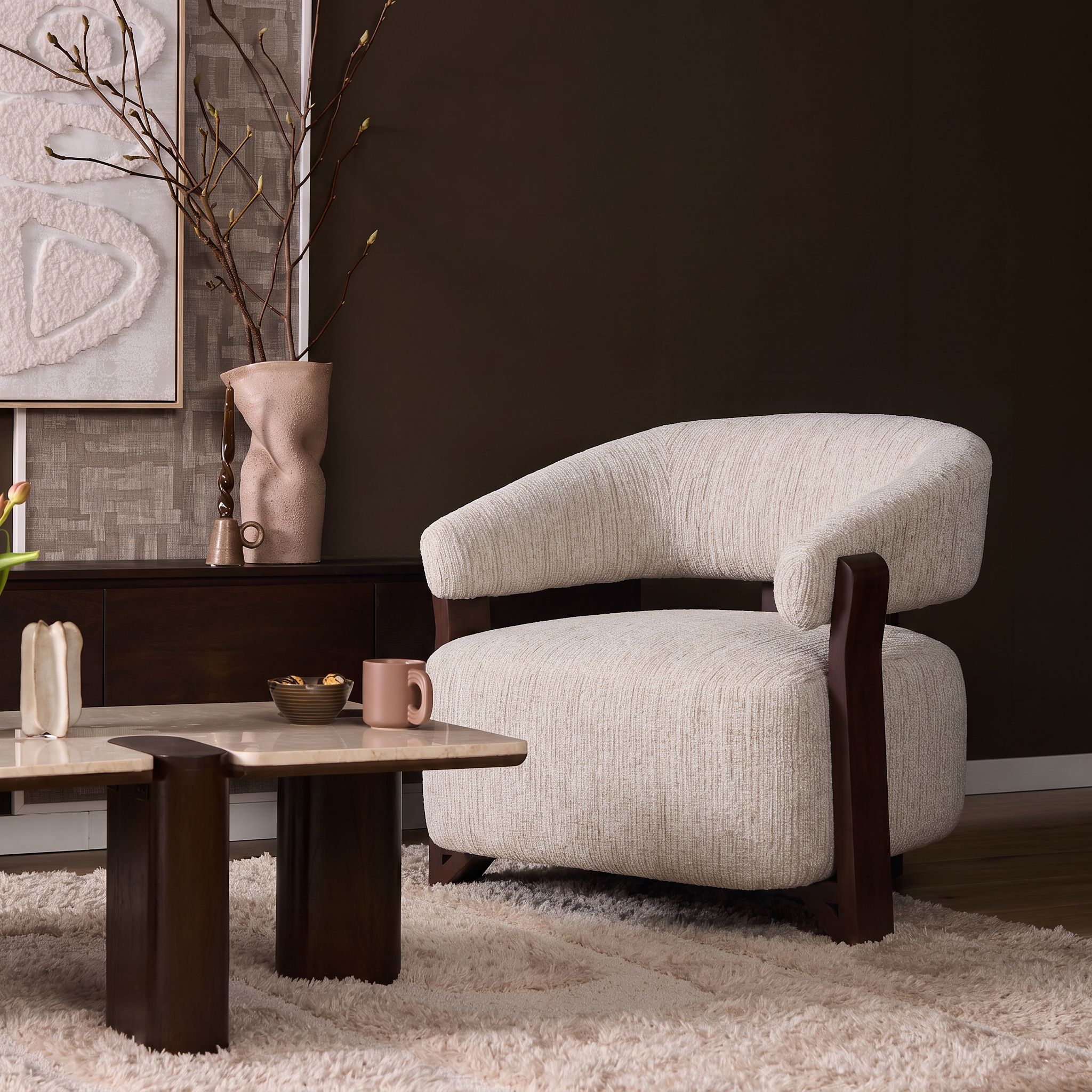Starfurn Fauteuil Juun Beige