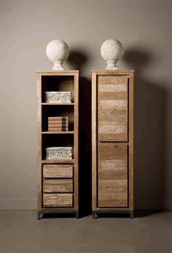 Tower Living boekenkast Venetië 50x35x180 cm oud teak