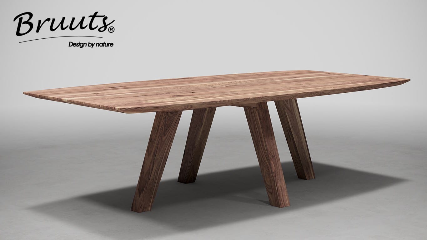 UrbanSofa Bruuts® eettafel Lara acacia blank Wooden Spider Leg