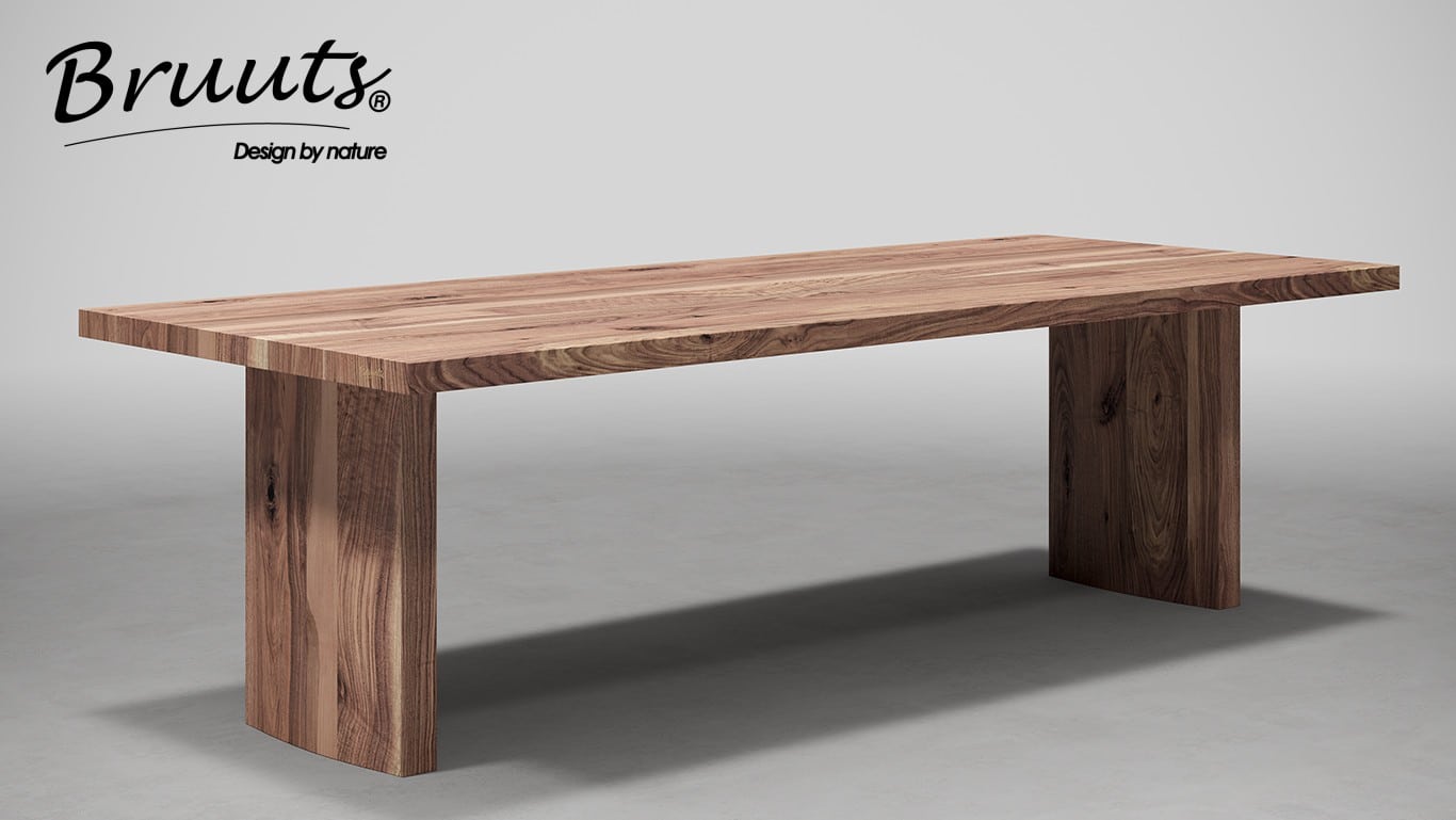 UrbanSofa Bruuts® eettafel Rocco acacia Wooden Block Leg