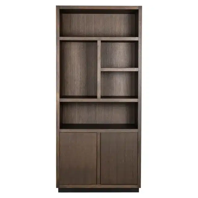 Richmond Interiors boekenkast Oakura bruin 100x45x220 cm eiken