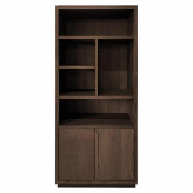 Richmond Interiors boekenkast Oakura bruin 100x45x220 cm eiken