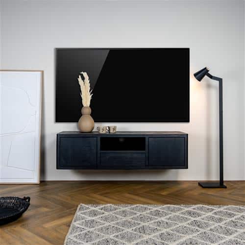 Tower Living tv meubel zwevend/ staand Tenna 150x45x40 cm mangohout