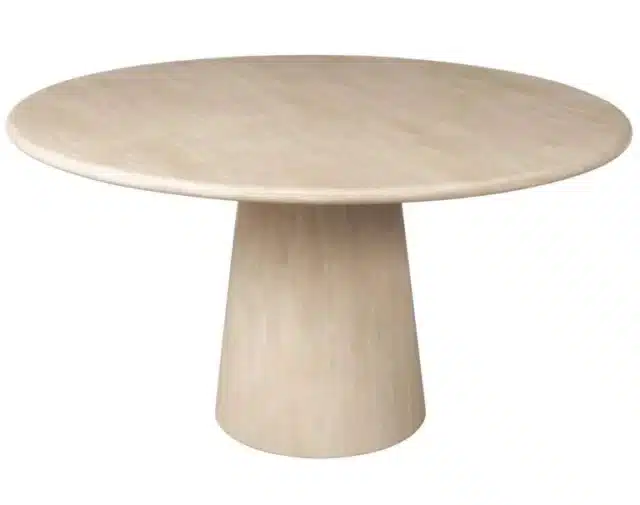 Richmond Interiors eettafel Fictus 140 cm rond travertin